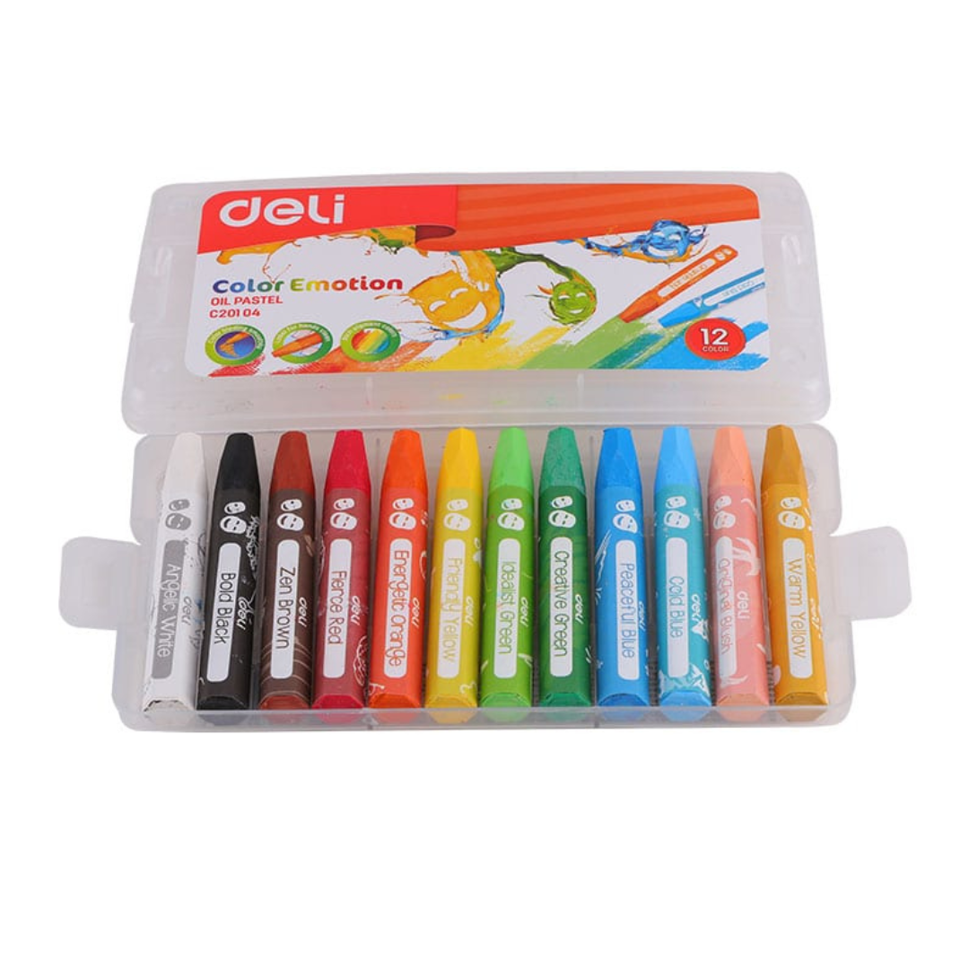 DELI OIL PASTELS (PACK OF 12)